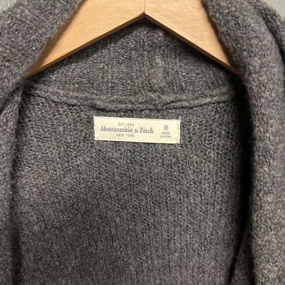 Abercrombie & Fitch Gray Open-Front Sweater Long Sleeve Medium Womens - Picture 2 of 3